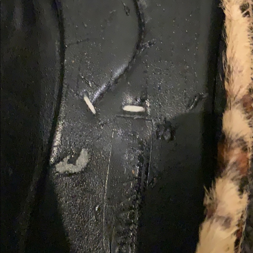 BCBGMaxAzria Pony hair brown and black cheetah black patent leather flats 5.5 - Picture 10 of 11